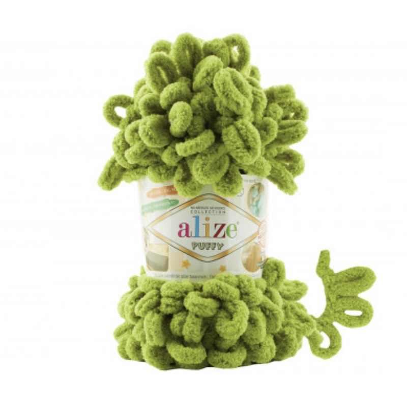 Пряжа Puffy 11 Фисташково-зелёный Alize 