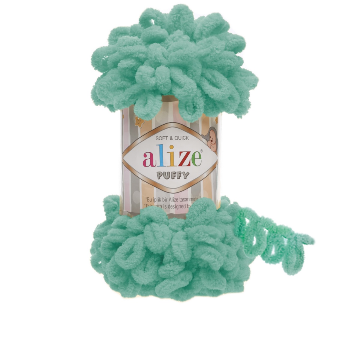 Пряжа Puffy 490 Бирюзовый Alize 