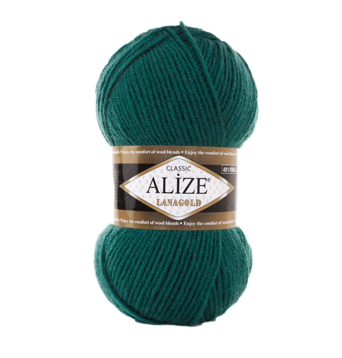 Пряжа LanaGold 507 Антично-зеленый Alize 