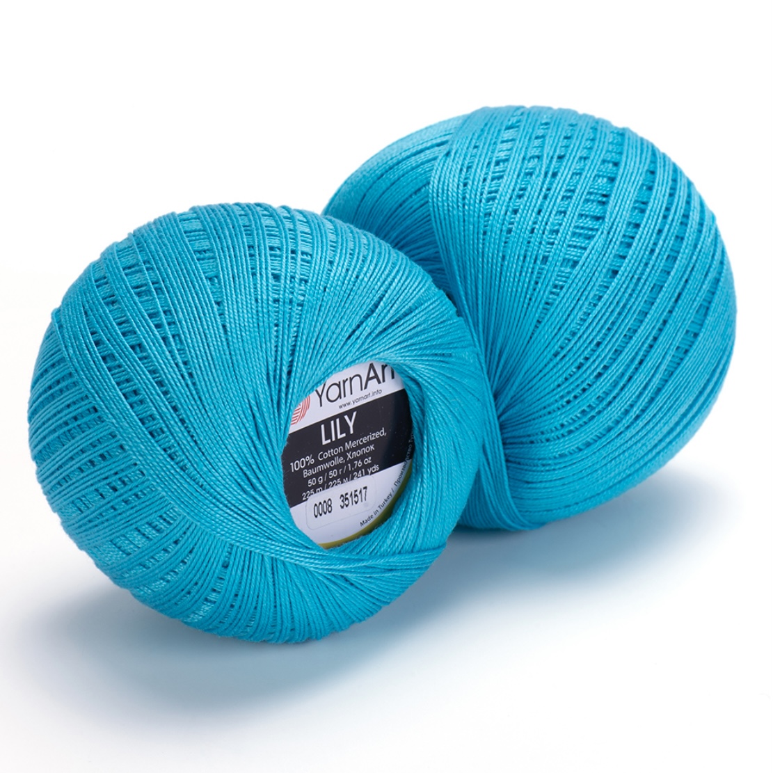 Пряжа Lily 008 Бирюза Yarnart 