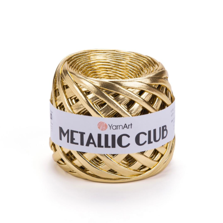 Пряжа Metallic club 8105 Золотистый меланж Yarnart 