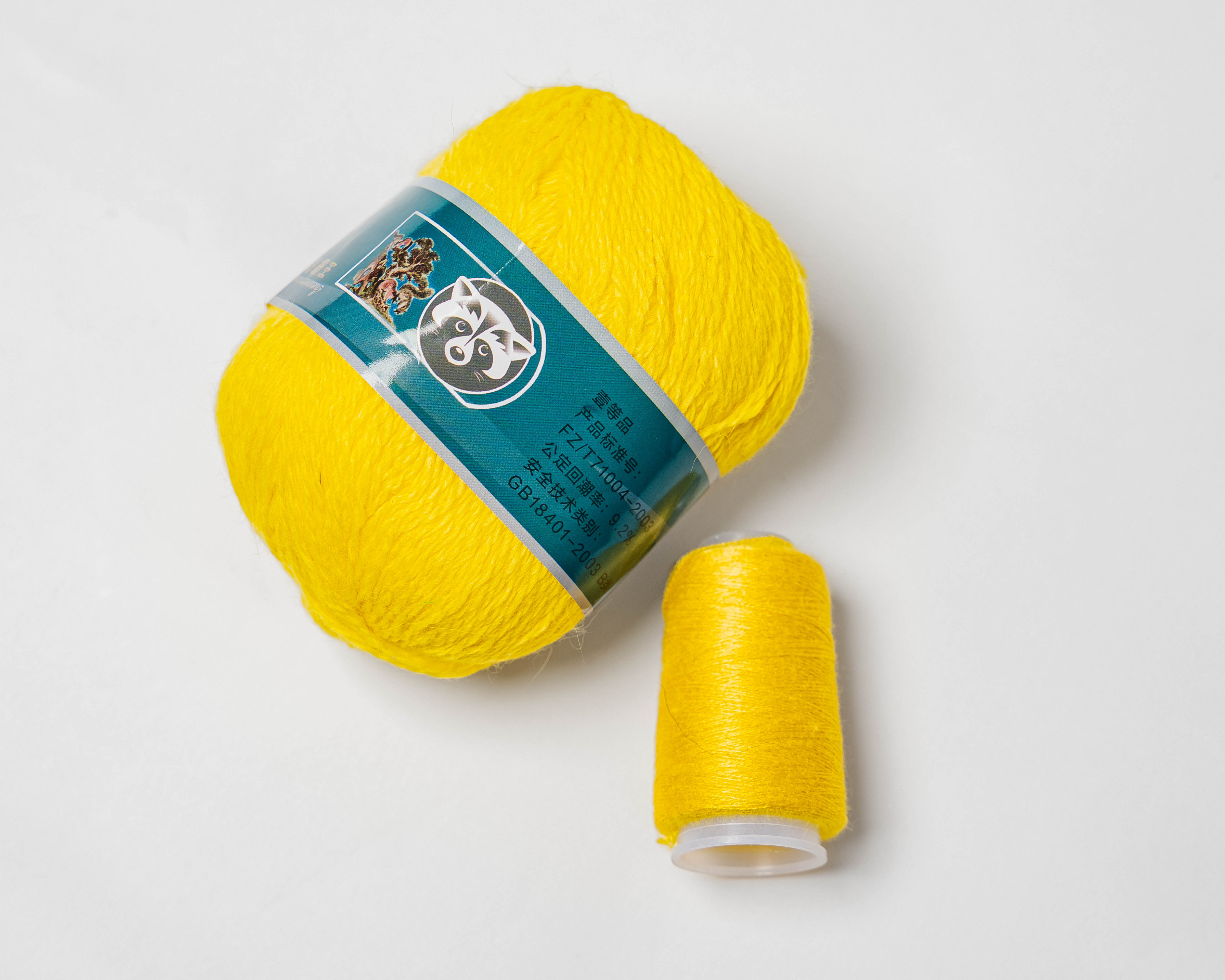 Пряжа Пух норки 824 Желтый ПУХ НОРКИ 