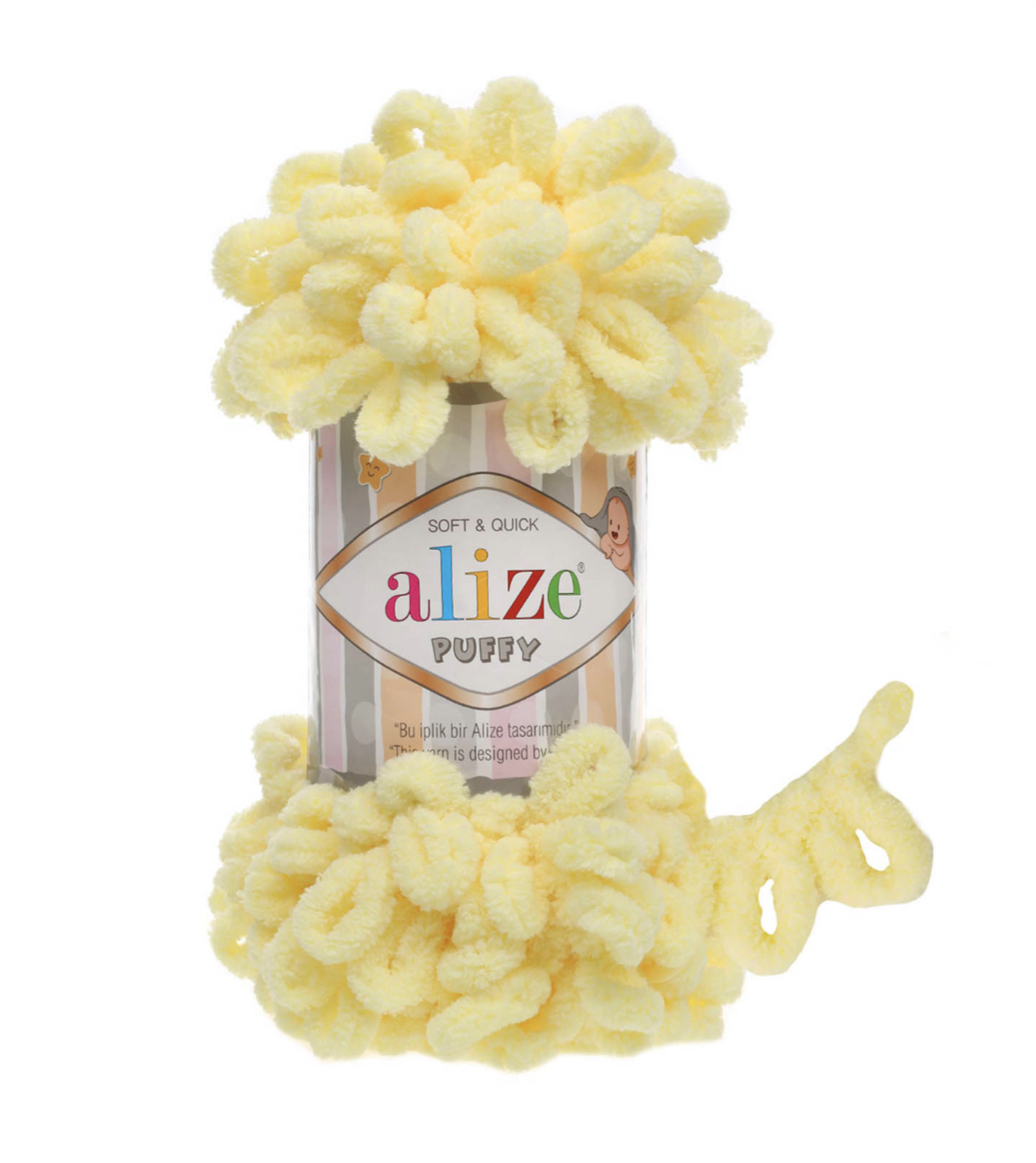 Пряжа Puffy 13 Св. желтый Alize 