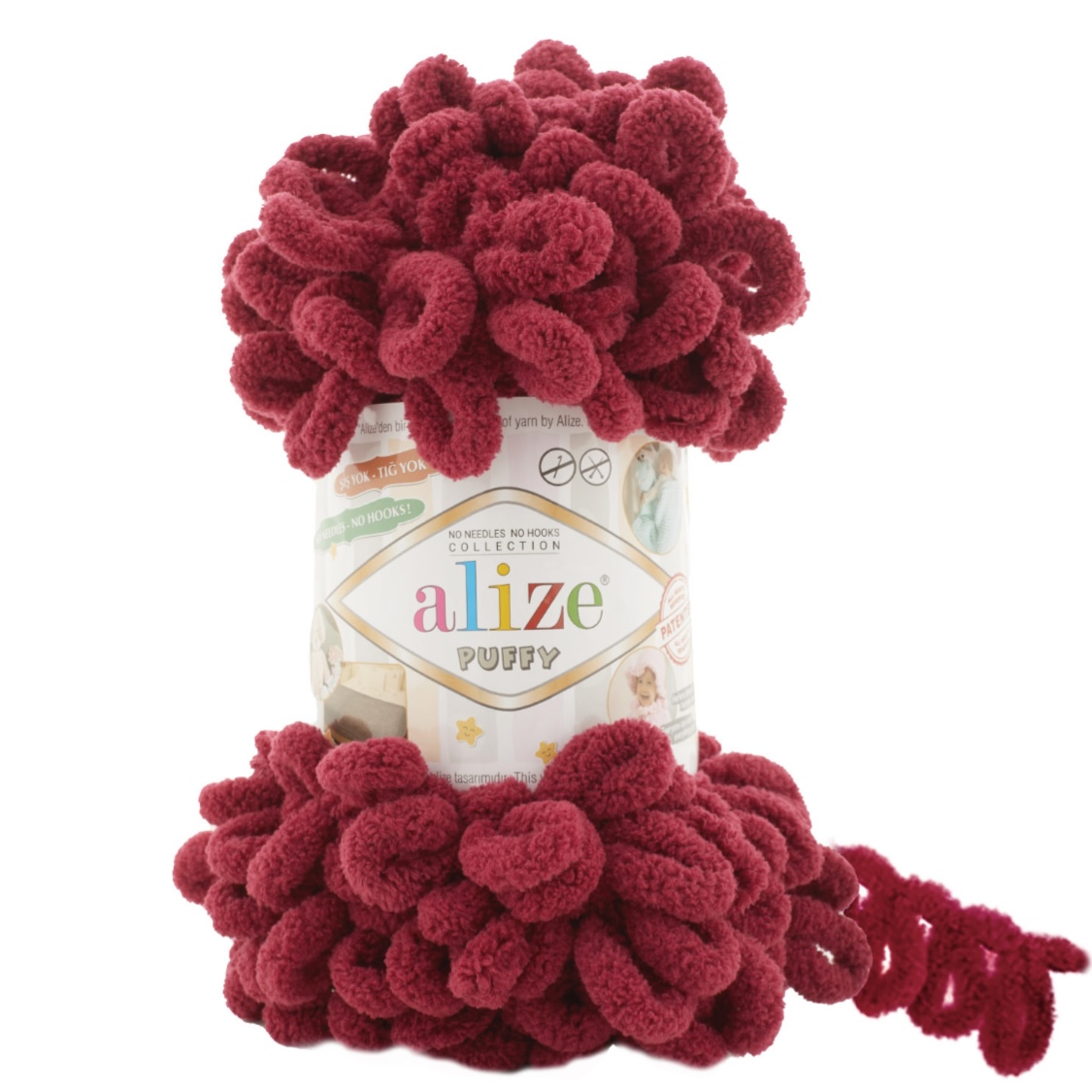 Пряжа Puffy 107 Вишня Alize 