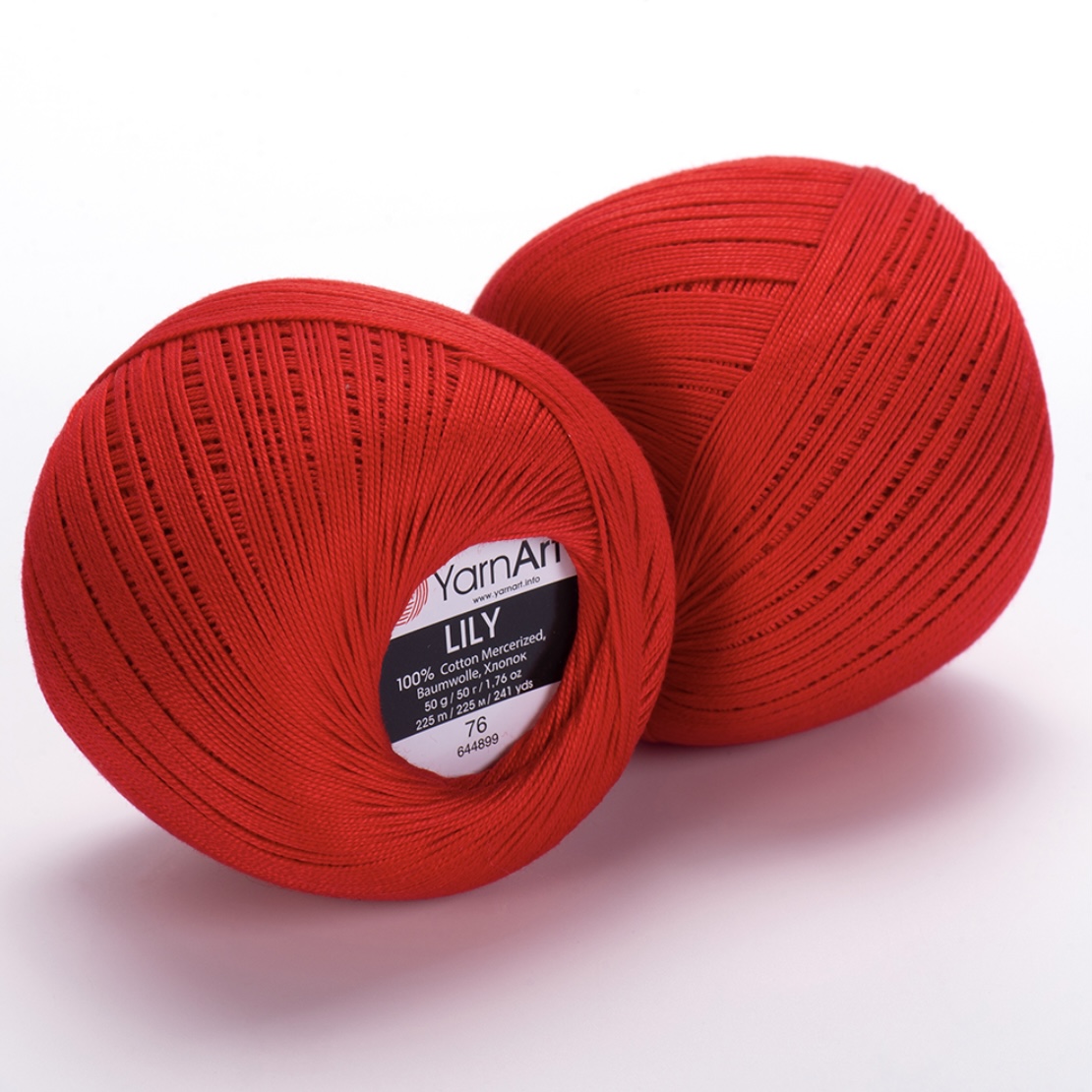 Пряжа Lily 76 Красный Yarnart 