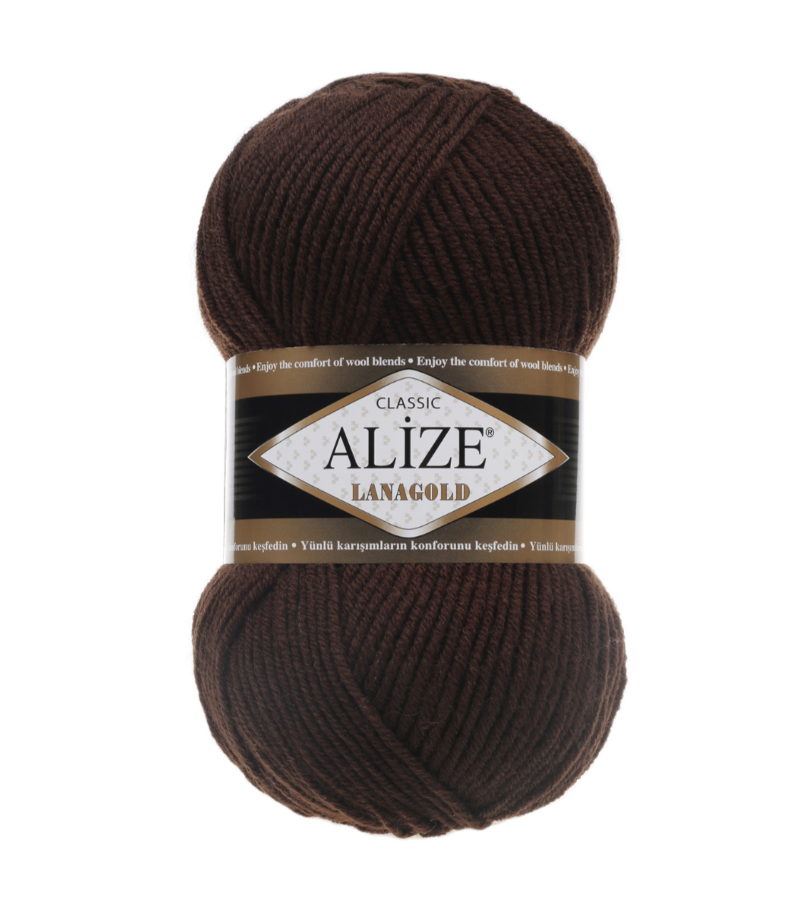 Пряжа LanaGold 26 Коричневый Alize 