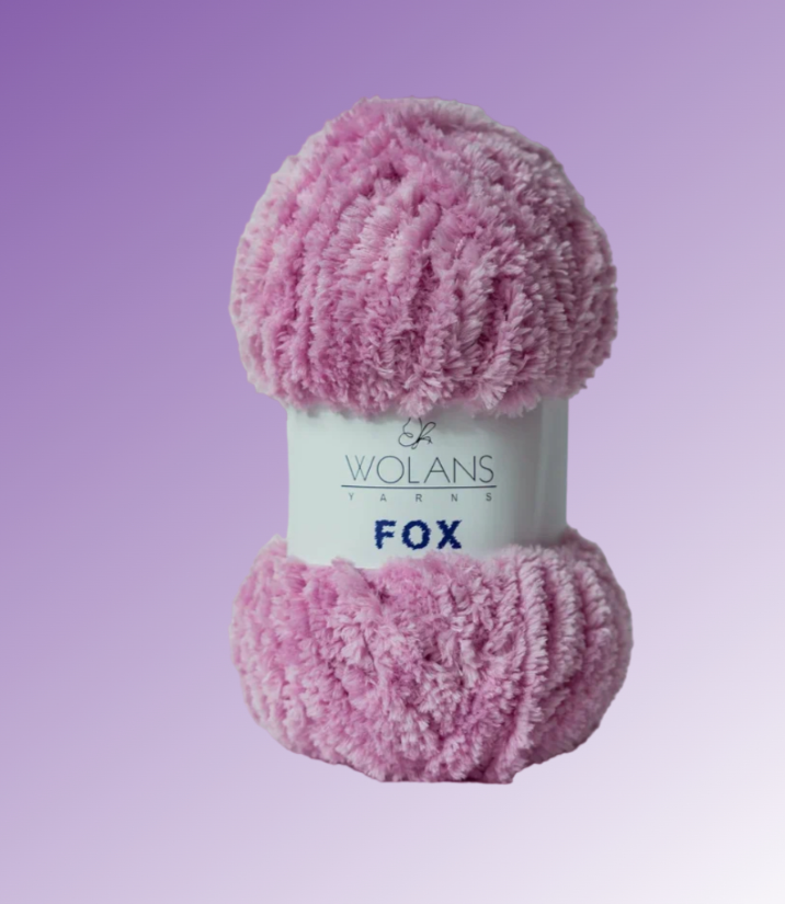 Пряжа Fox 59 Сиренево-розовый Wolans 