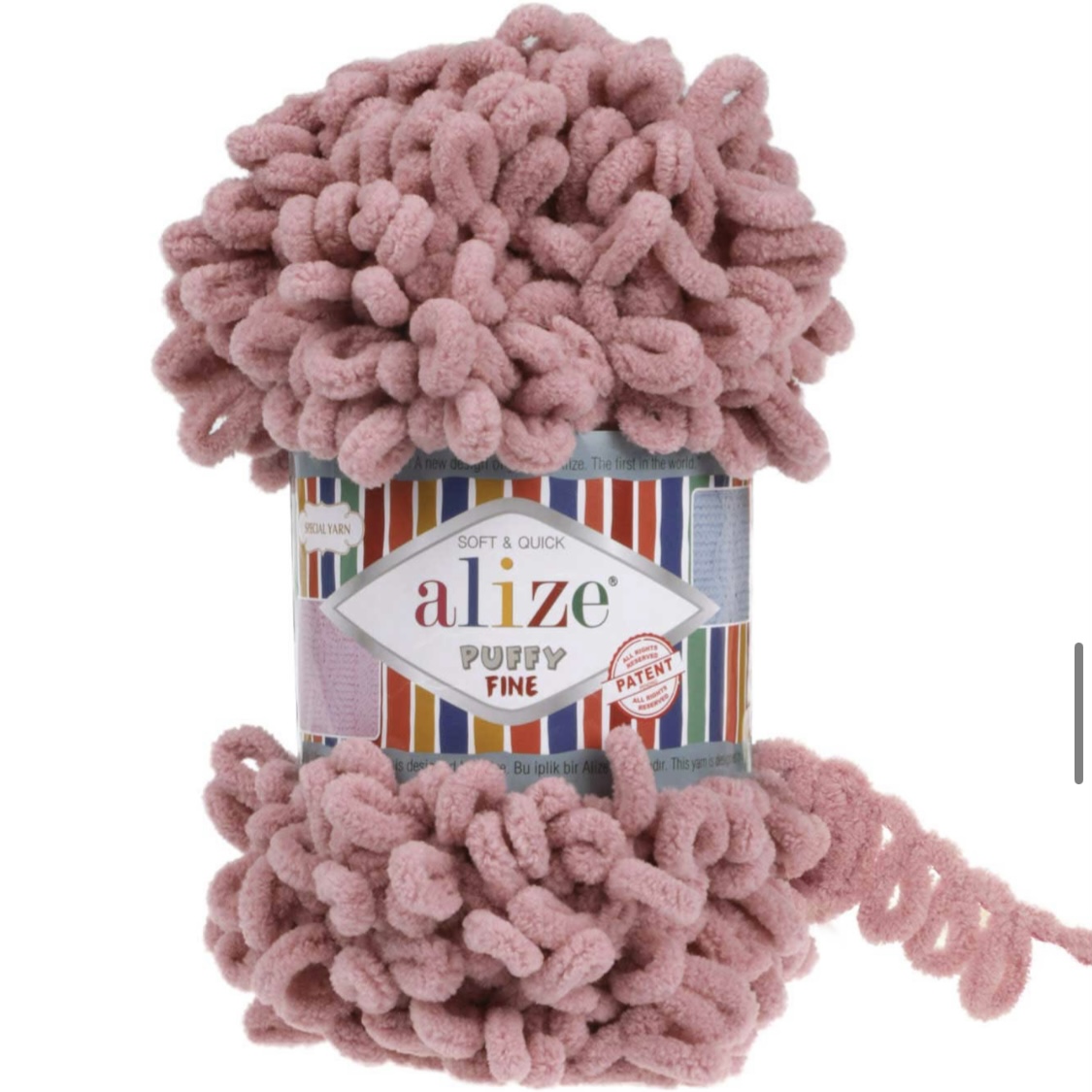 Пряжа Puffy Fine 295 Пепельная роза Alize 