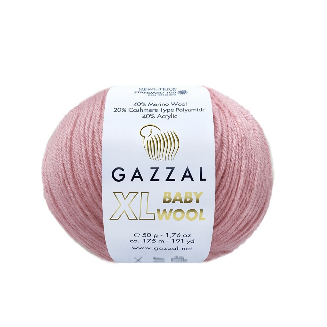 Пряжа Baby Wool XL 828 Земляника Gazzal 