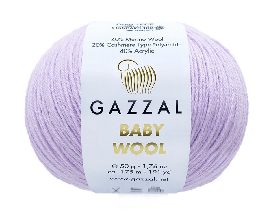 Пряжа Baby Wool 823 Светло розовый Gazzal 