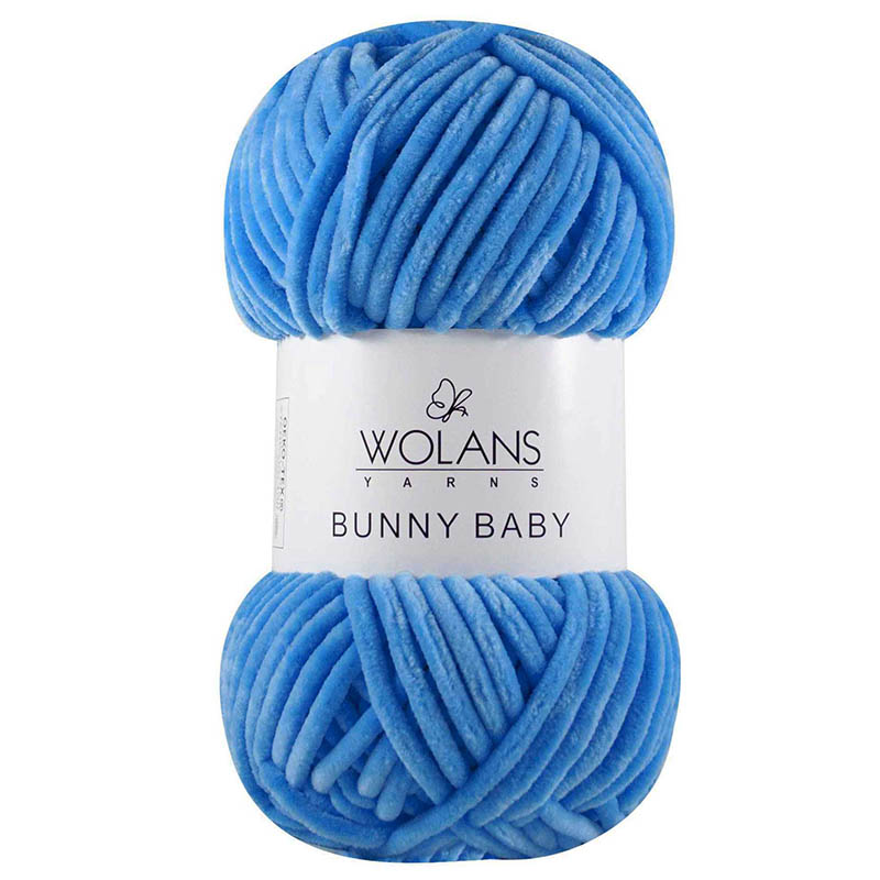 Пряжа Bunny Baby 10035 Королевский-синий Wolans 