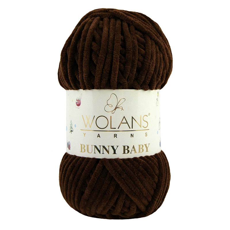Пряжа Bunny Baby 10040 Шоколад Wolans 