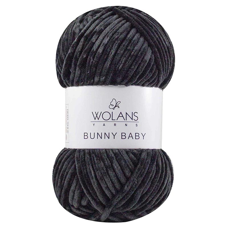 Пряжа Bunny Baby 10010 Черный Wolans 