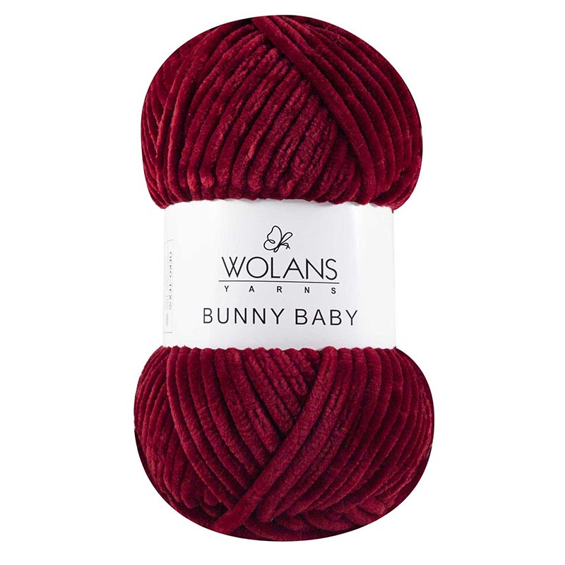 Пряжа Bunny Baby 10020 Бордовый Wolans 