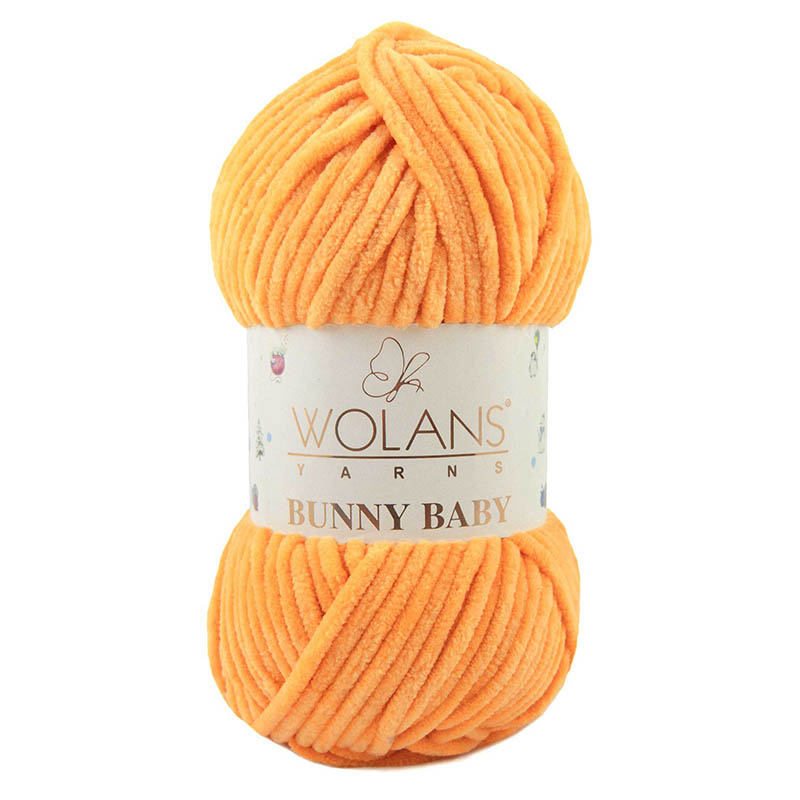 Пряжа Bunny Baby 10038 Оранжевый-светлый Wolans 