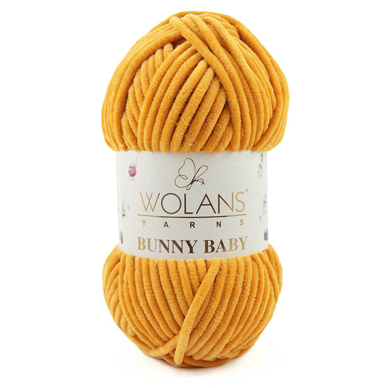 Пряжа Bunny Baby 10037 Горчица Wolans 