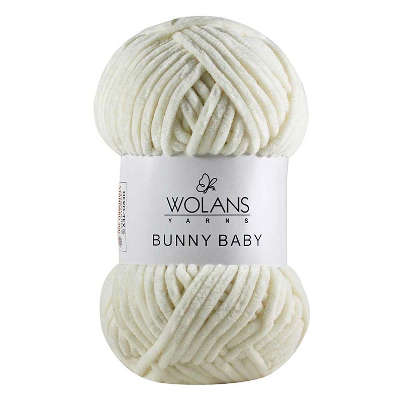 Пряжа Bunny Baby 10002 Кремовый Wolans 
