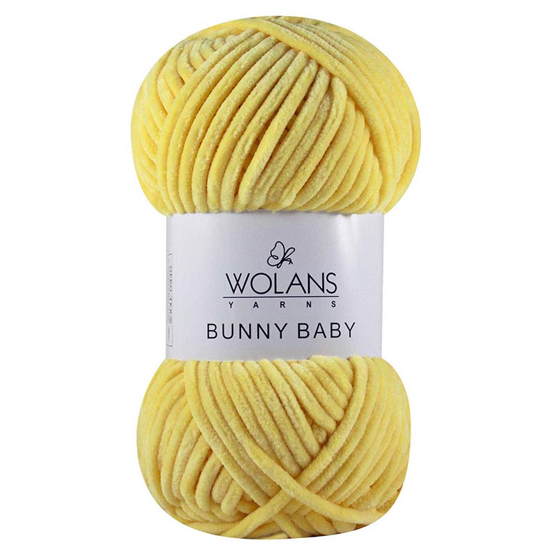 Пряжа Bunny Baby 10014 Желтый Wolans 