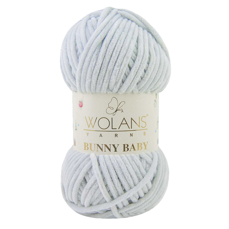 Пряжа Bunny Baby 10036 Серебряный Wolans 